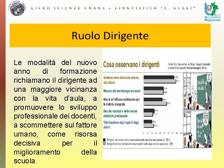 Le modalità del nuovo anno di formazione richiamano il dirigente ad una maggiore vicinanza