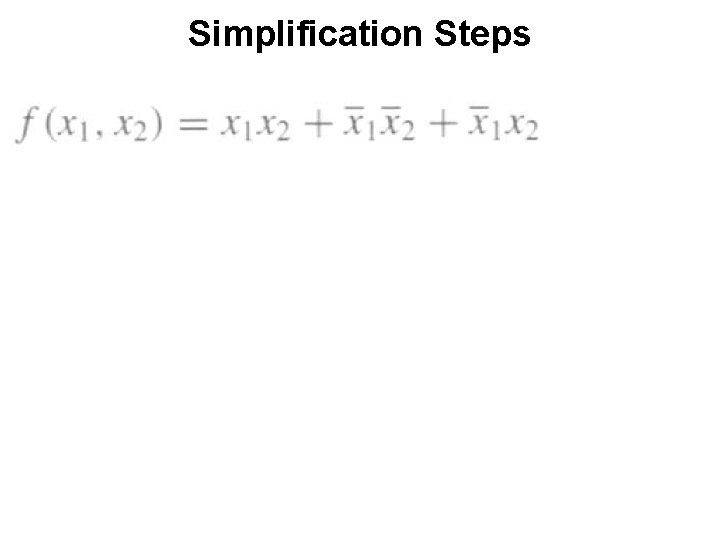 Simplification Steps 