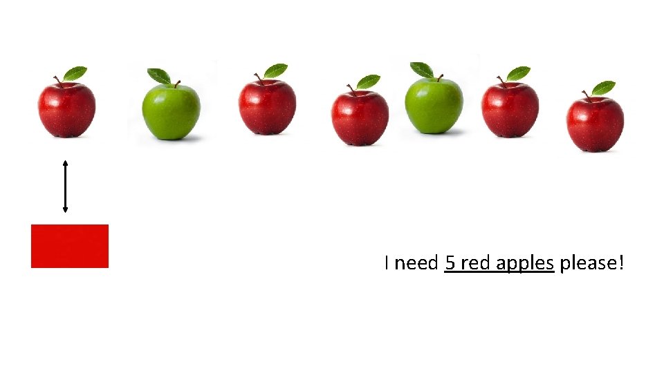 I need 5 red apples please! 