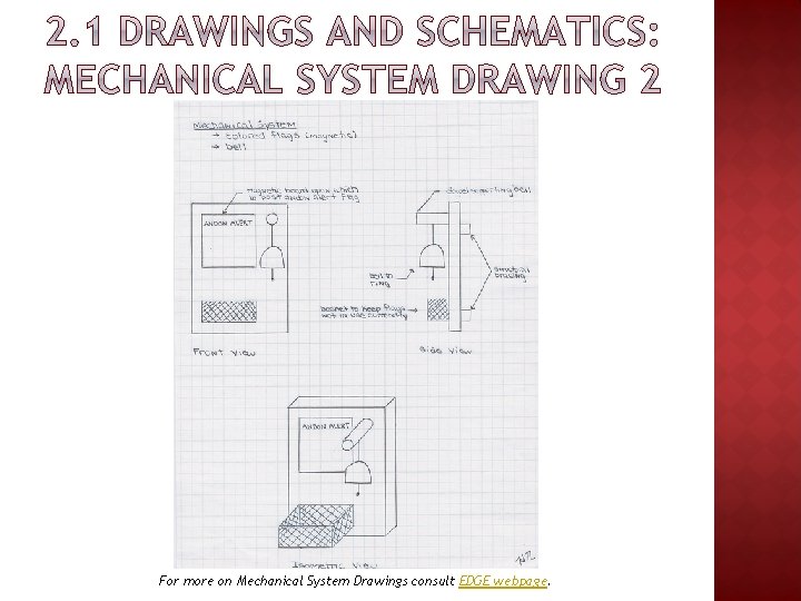 For more on Mechanical System Drawings consult EDGE webpage. 