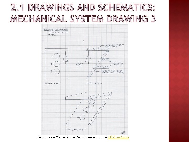 For more on Mechanical System Drawings consult EDGE webpage. 