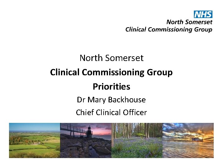 North Somerset Clinical Commissioning Group Priorities Dr Mary Backhouse Chief Clinical Officer 