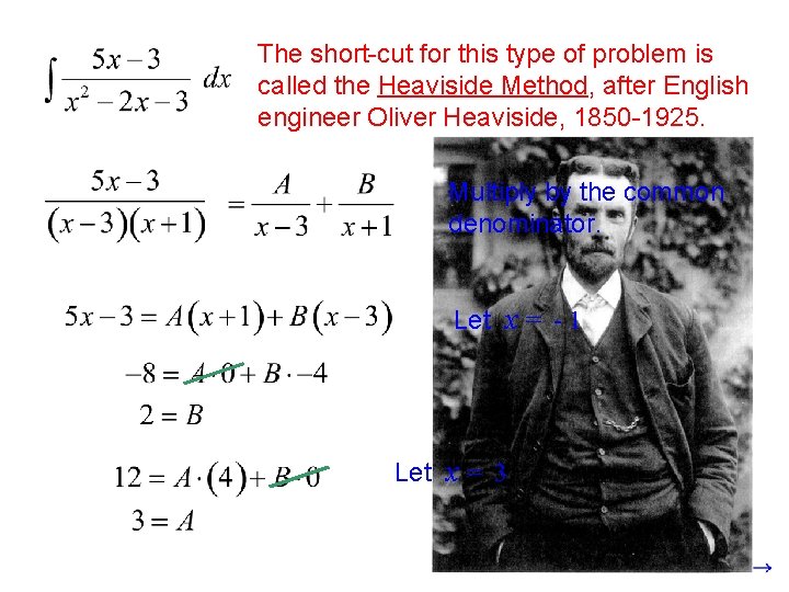 The short-cut for this type of problem is called the Heaviside Method, after English