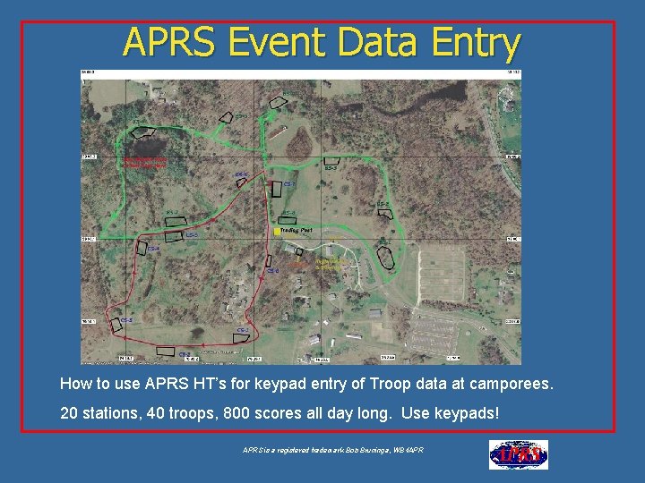 APRS Event Data Entry How to use APRS HT’s for keypad entry of Troop