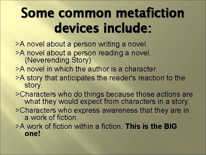 Metafictional THE THINGS THEY CARRIED By Tim OBrien Style