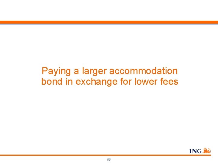 Paying a larger accommodation bond in exchange for lower fees 55 