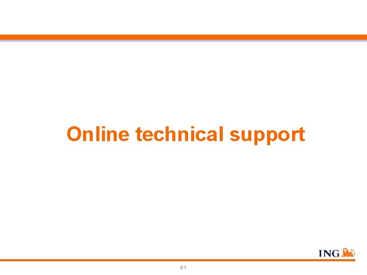 Online technical support 61 