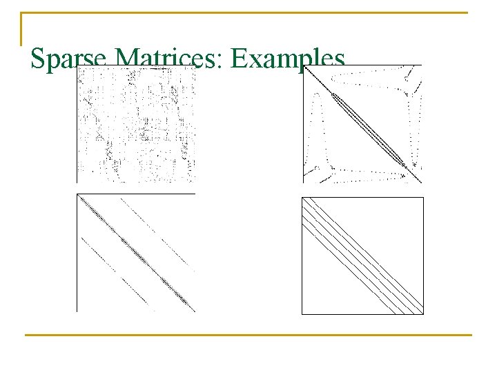 Sparse Matrices: Examples 