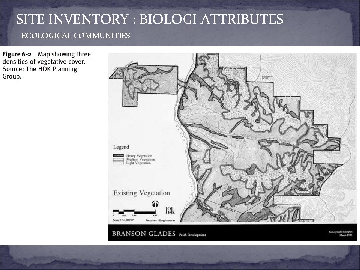 SITE INVENTORY : BIOLOGI ATTRIBUTES ECOLOGICAL COMMUNITIES 