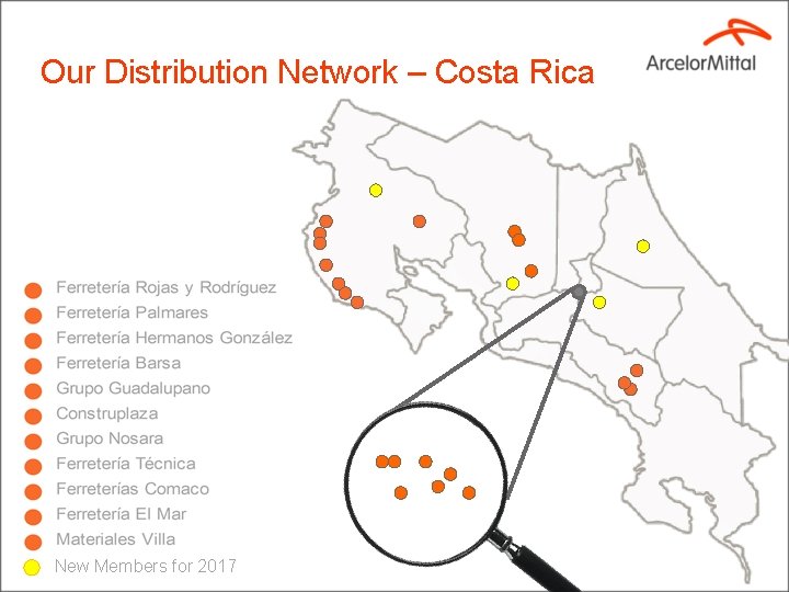 Our Distribution Network – Costa Rica New Members for 2017 