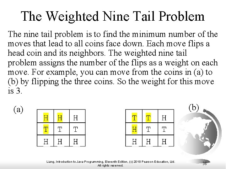 The Weighted Nine Tail Problem The nine tail problem is to find the minimum