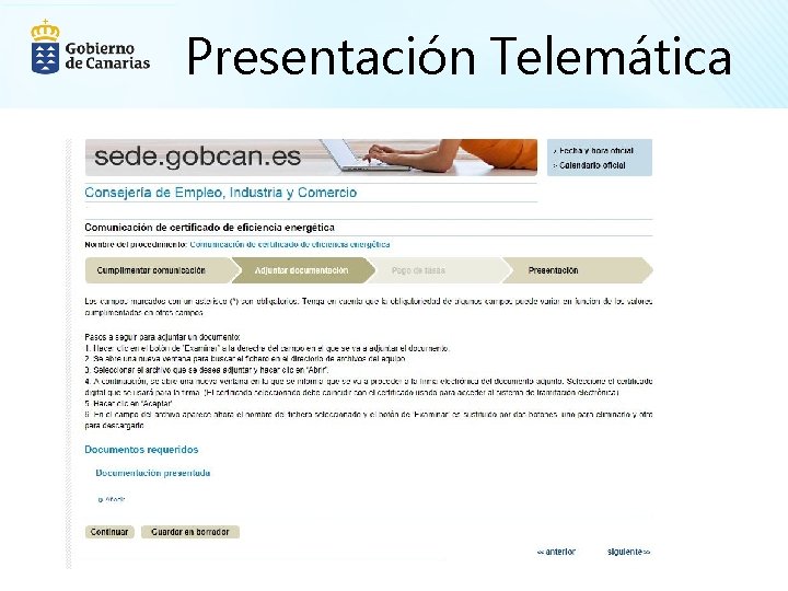 Presentación Telemática 