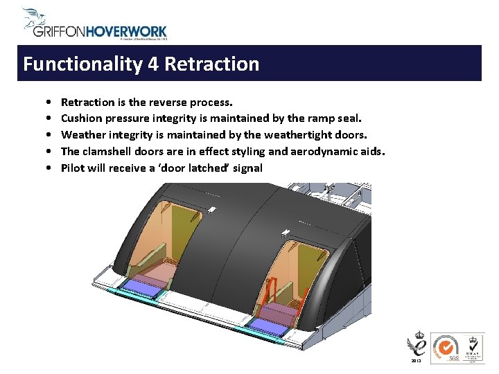 Functionality 4 Retraction • • • Retraction is the reverse process. Cushion pressure integrity