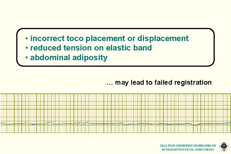  • incorrect toco placement or displacement • reduced tension on elastic band •