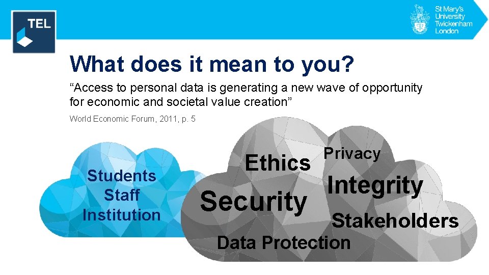 What does it mean to you? “Access to personal data is generating a new