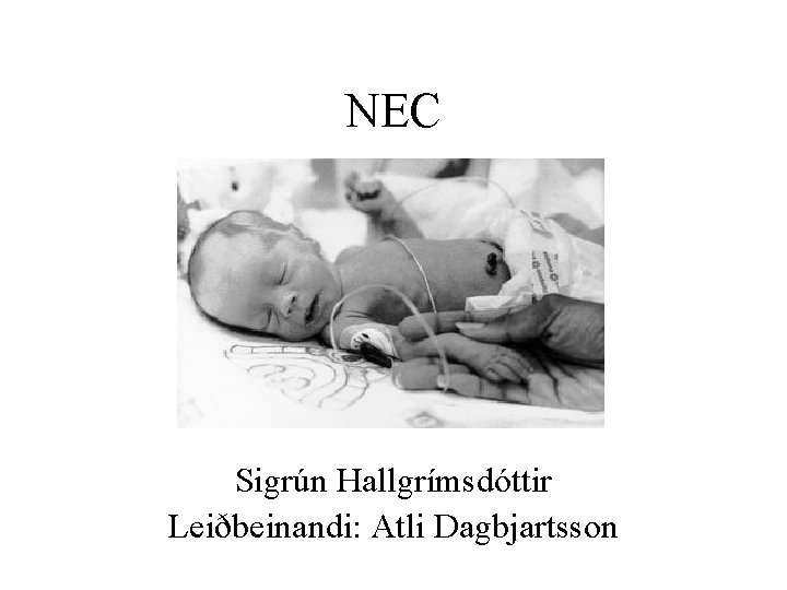 NEC Sigrún Hallgrímsdóttir Leiðbeinandi: Atli Dagbjartsson 