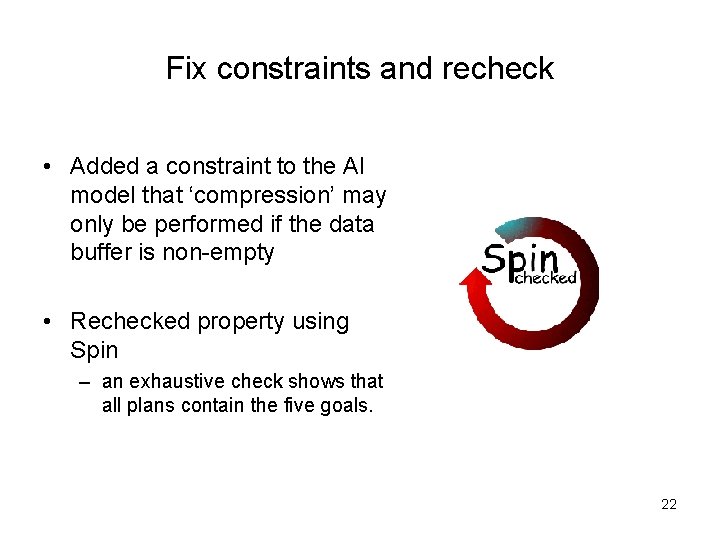 Fix constraints and recheck • Added a constraint to the AI model that ‘compression’