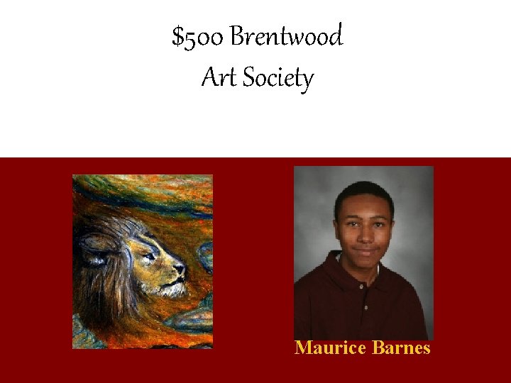 $500 Brentwood Art Society Maurice Barnes 