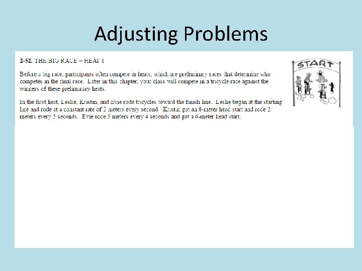 Adjusting Problems 