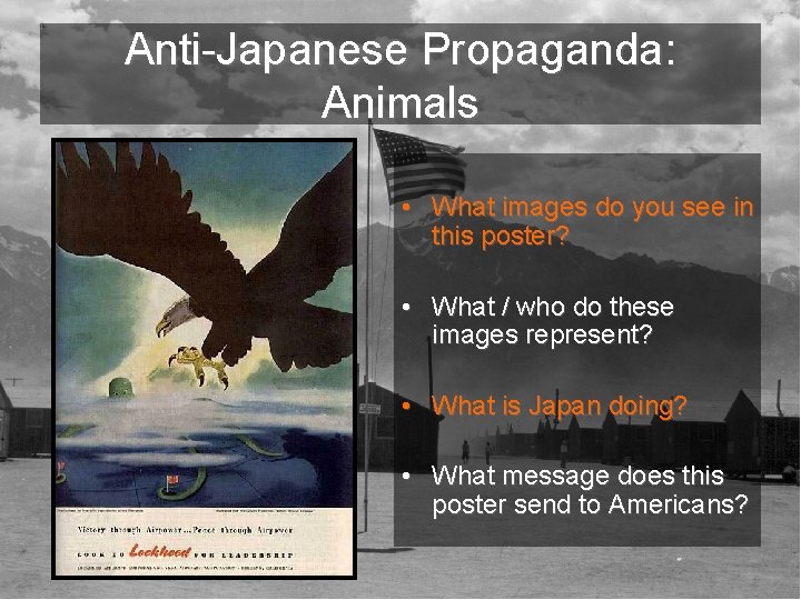 Anti-Japanese Propaganda: Animals • What images do you see in this poster? • What