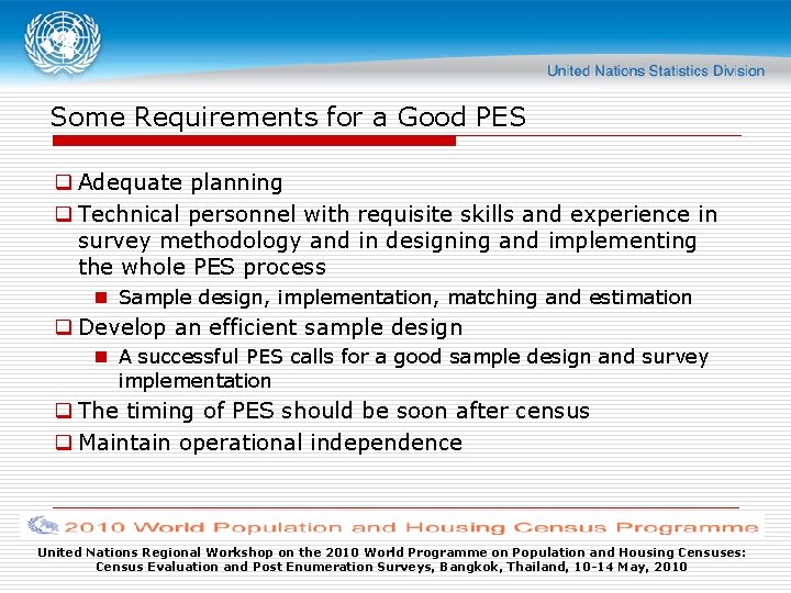 Some Requirements for a Good PES q Adequate planning q Technical personnel with requisite