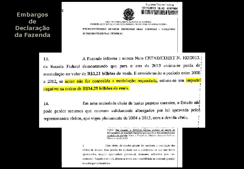 Embargos de Declaração da Fazenda 9 