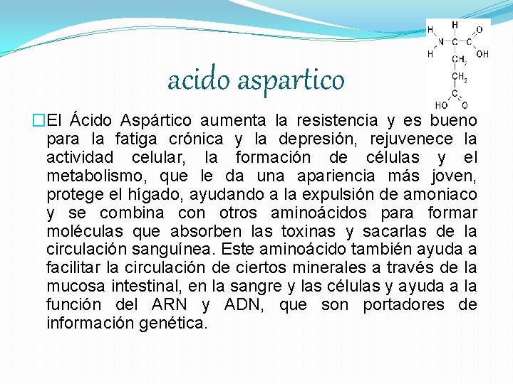 acido aspartico �El Ácido Aspártico aumenta la resistencia y es bueno para la fatiga