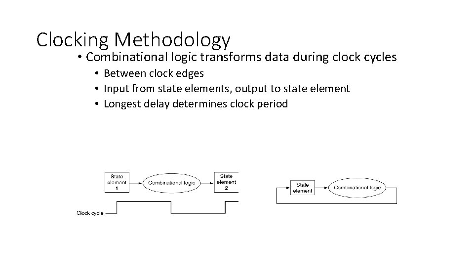 Clocking Methodology • Combinational logic transforms data during clock cycles • Between clock edges