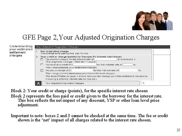 GFE Page 2, Your Adjusted Origination Charges Block 2: Your credit or charge (points),