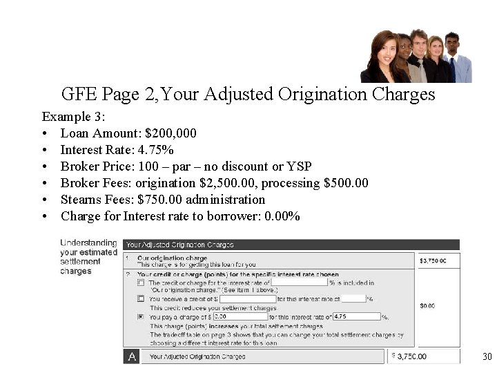 GFE Page 2, Your Adjusted Origination Charges Example 3: • Loan Amount: $200, 000