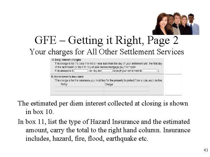 GFE – Getting it Right, Page 2 Your charges for All Other Settlement Services