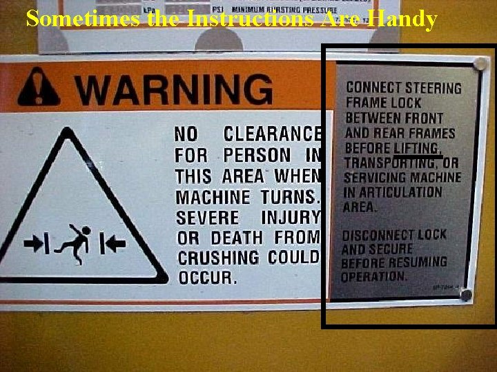 Sometimes the Instructions Are Handy 