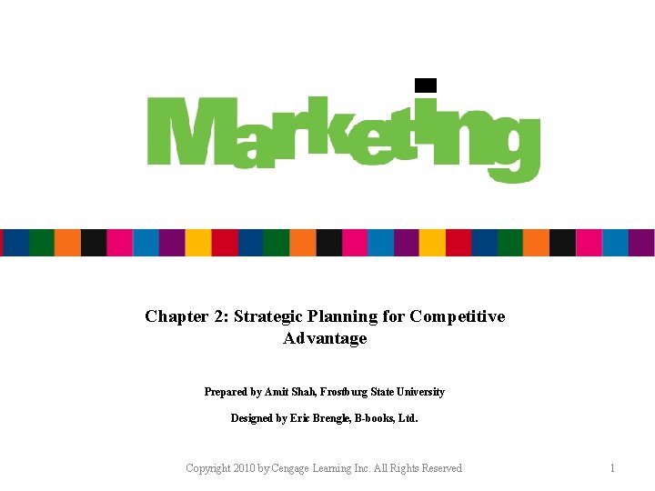 Chapter 2: Strategic Planning for Competitive Advantage Prepared by Amit Shah, Frostburg State University