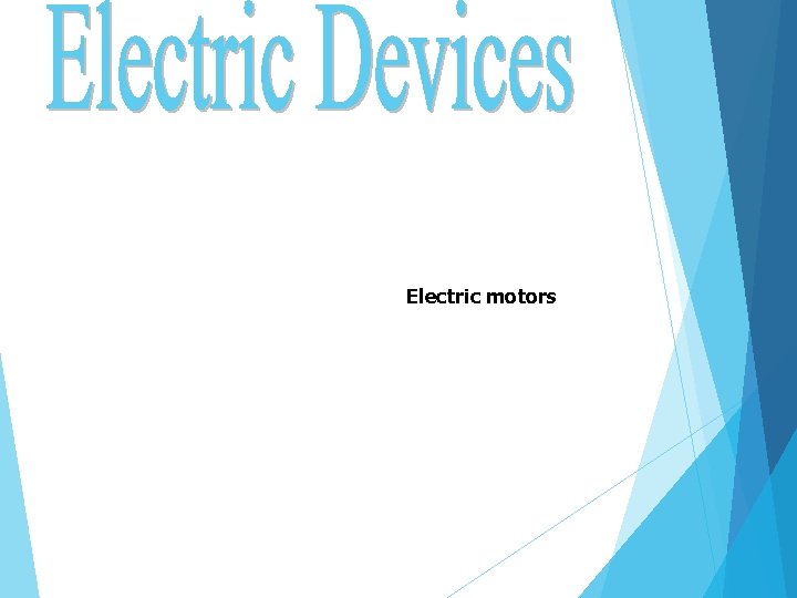 Electric motors 