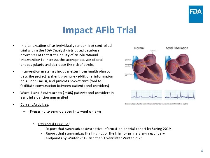 Impact AFib Trial • Implementation of an individually randomized controlled trial within the FDA-Catalyst
