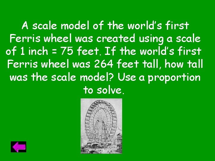 A scale model of the world’s first Ferris wheel was created using a scale