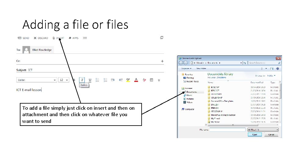 How to use email in outlook 365 Opening