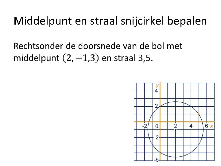 Middelpunt en straal snijcirkel bepalen • 