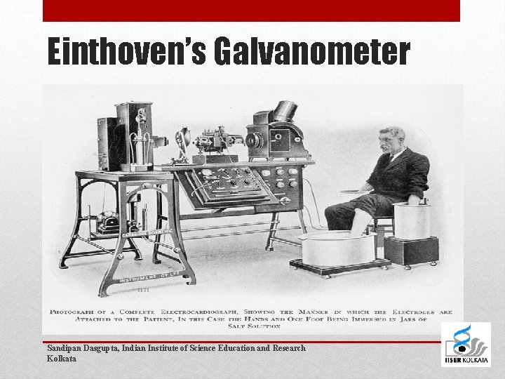 Einthoven’s Galvanometer Sandipan Dasgupta, Indian Institute of Science Education and Research Kolkata 