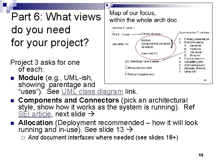 Part 6: What views do you need for your project? Project 3 asks for