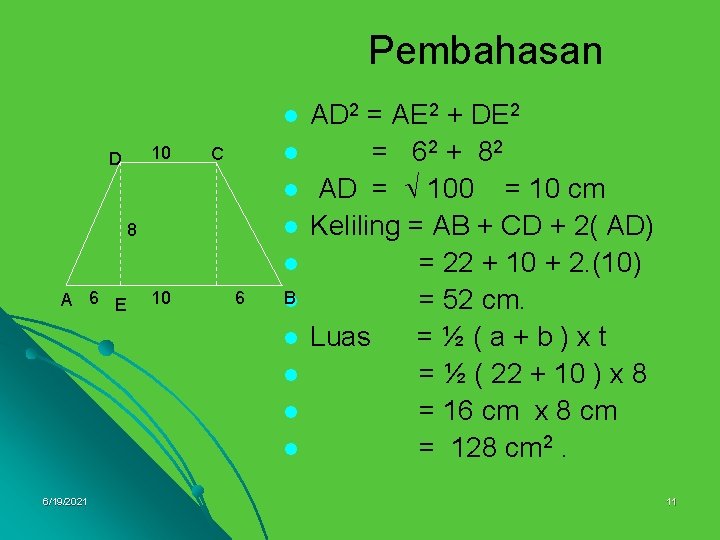 Pembahasan l 10 D l C l l 8 l A 6 E 10