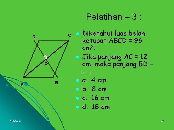 Pelatihan – 3 : C D l l O A B l l 6/19/2021