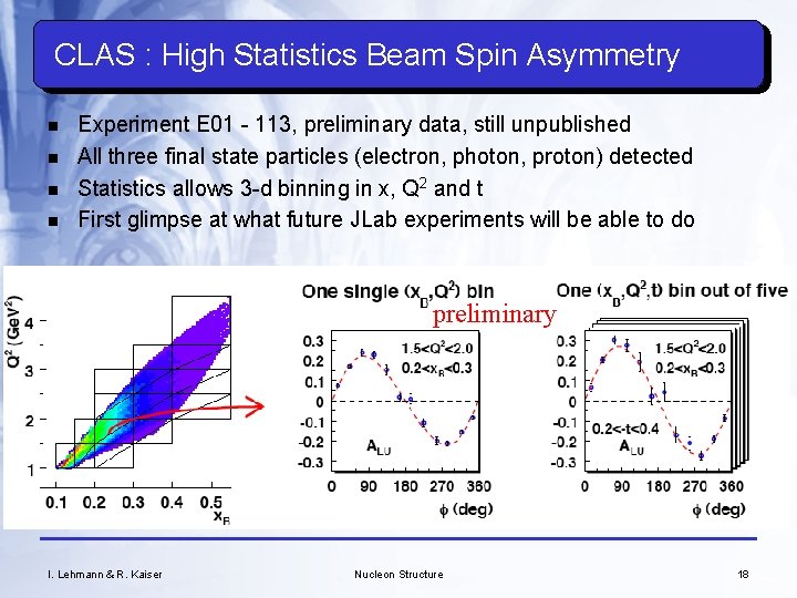 CLAS : High Statistics Beam Spin Asymmetry n n Experiment E 01 - 113,