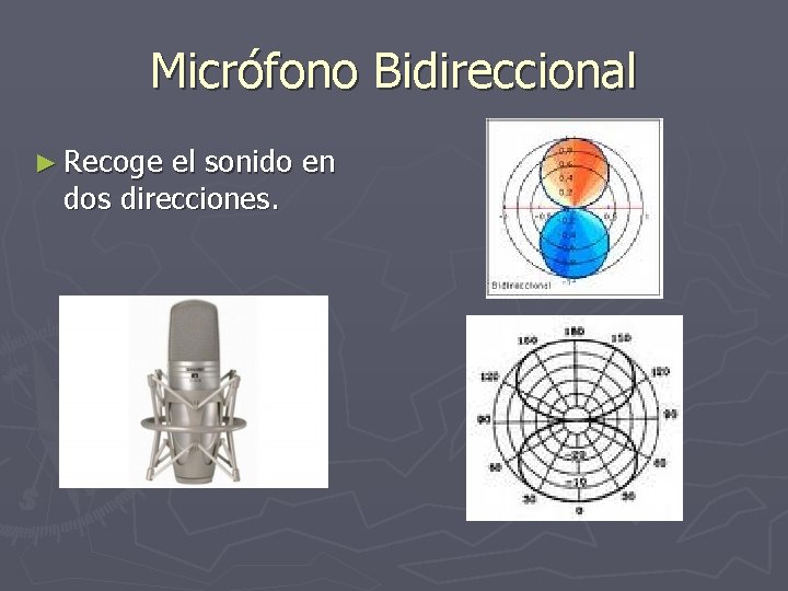 Micrófono Bidireccional ► Recoge el sonido en dos direcciones. 