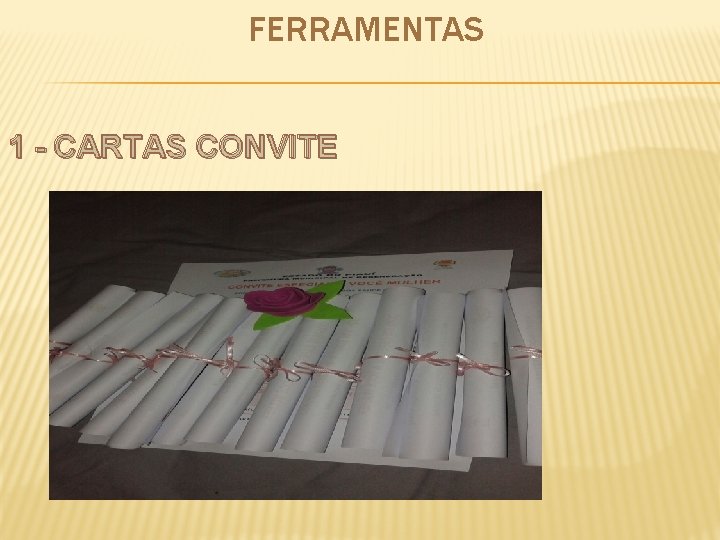 FERRAMENTAS 1 - CARTAS CONVITE 