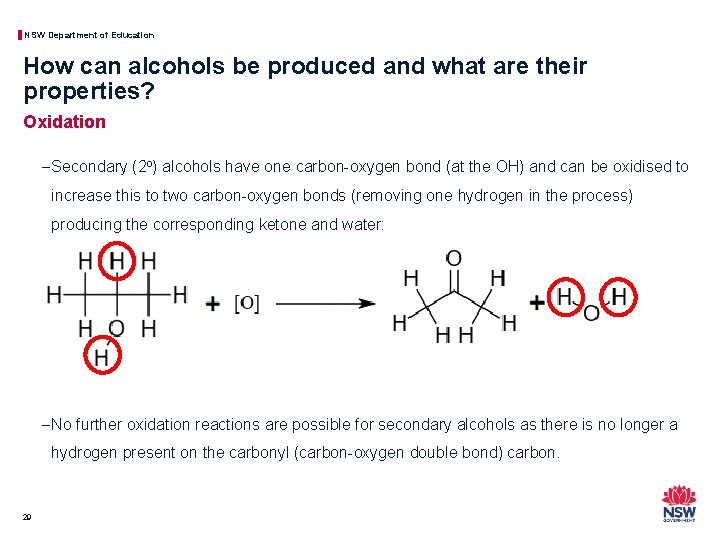 NSW Department of Education How can alcohols be produced and what are their properties?