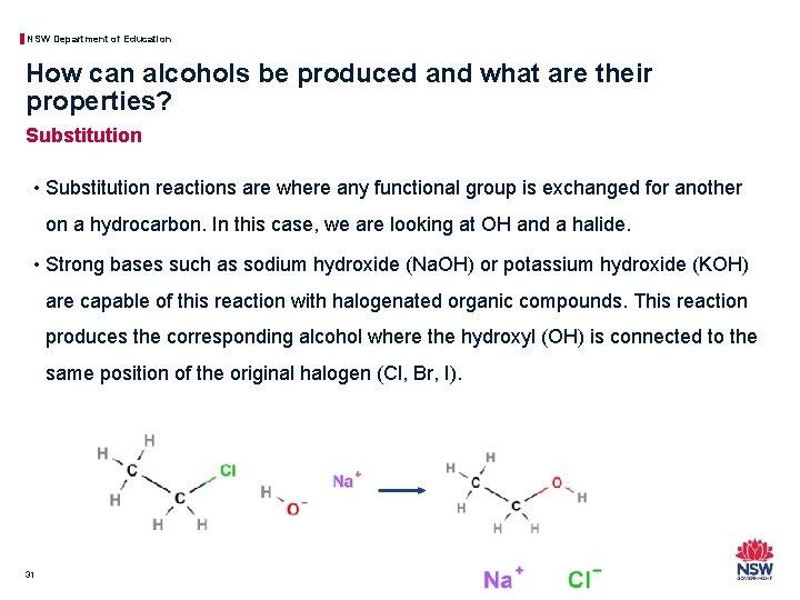 NSW Department of Education How can alcohols be produced and what are their properties?