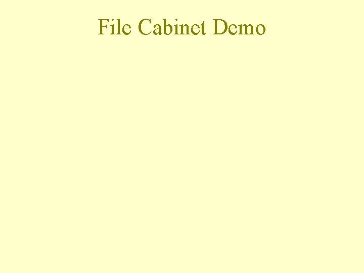 File Cabinet Demo 