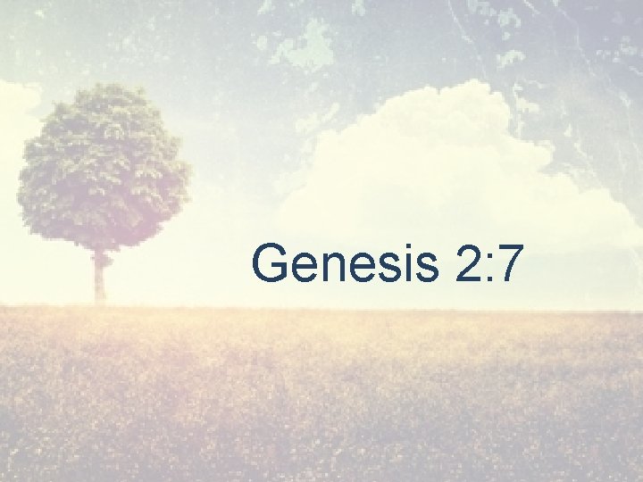 Genesis 2: 7 
