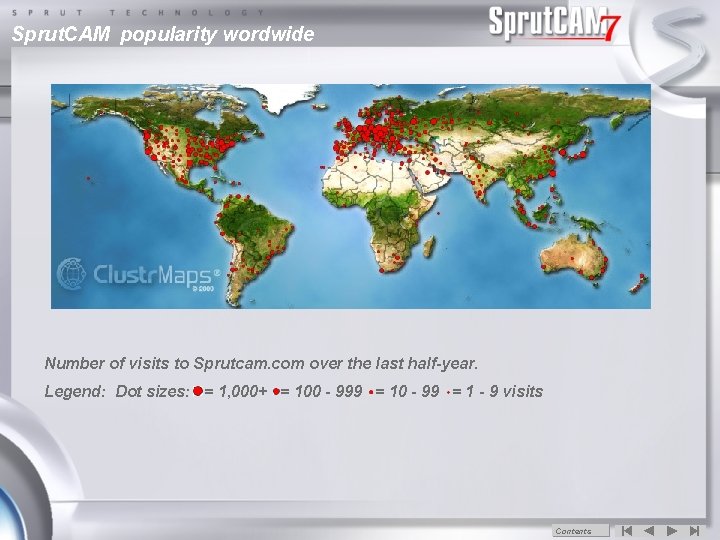 Sprut. CAM popularity wordwide Number of visits to Sprutcam. com over the last half-year.